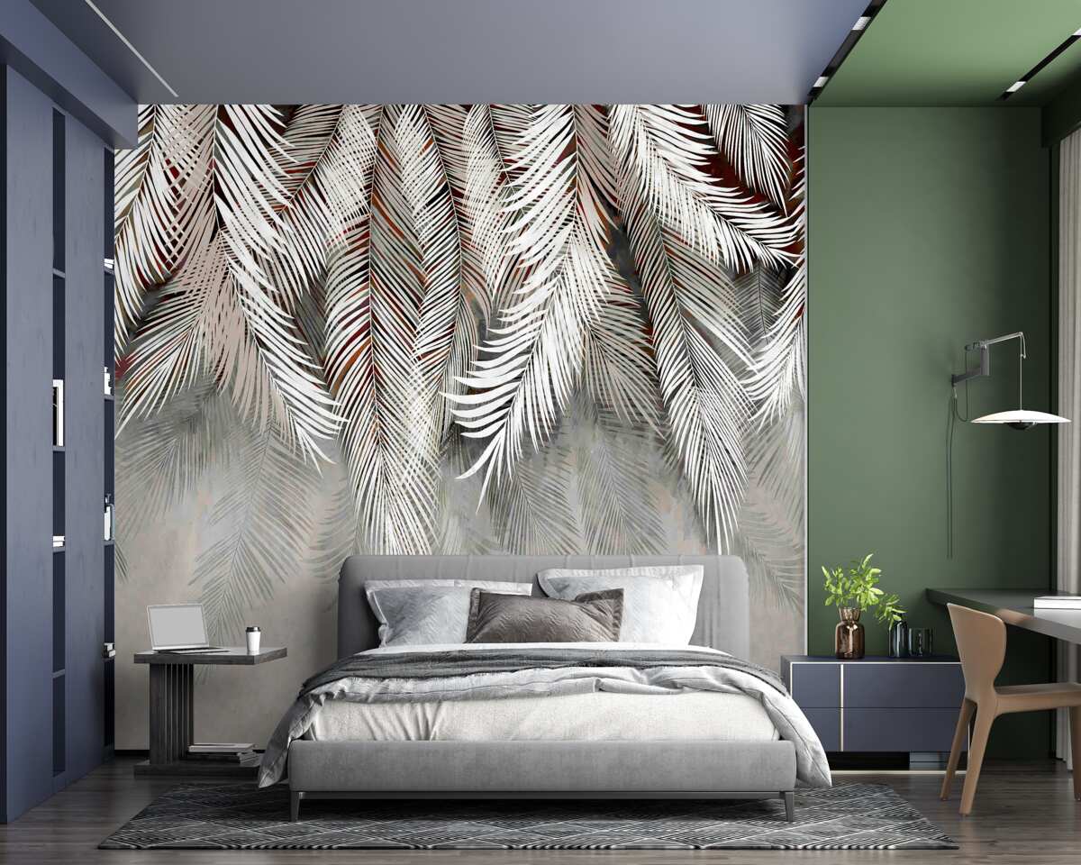 Fototapet frunze de culoare închisă