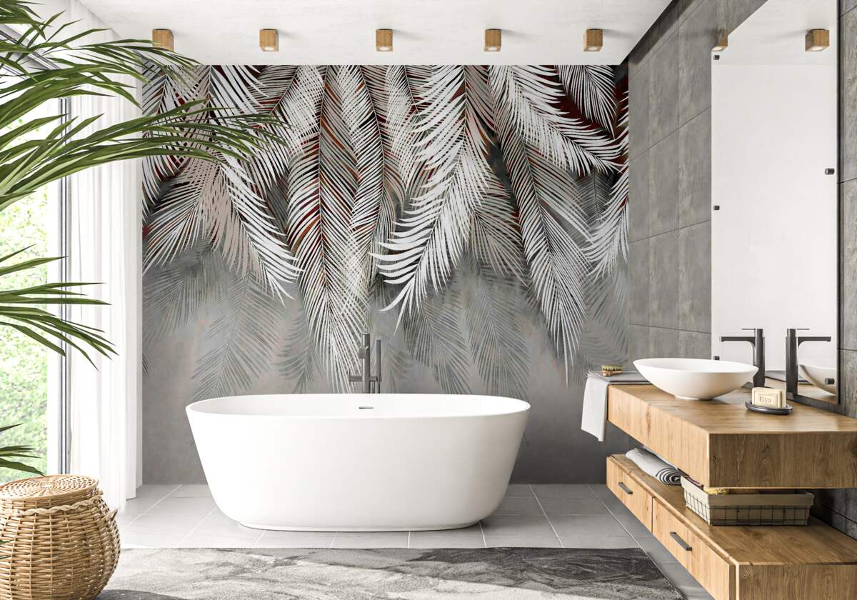 Fototapet frunze de culoare închisă