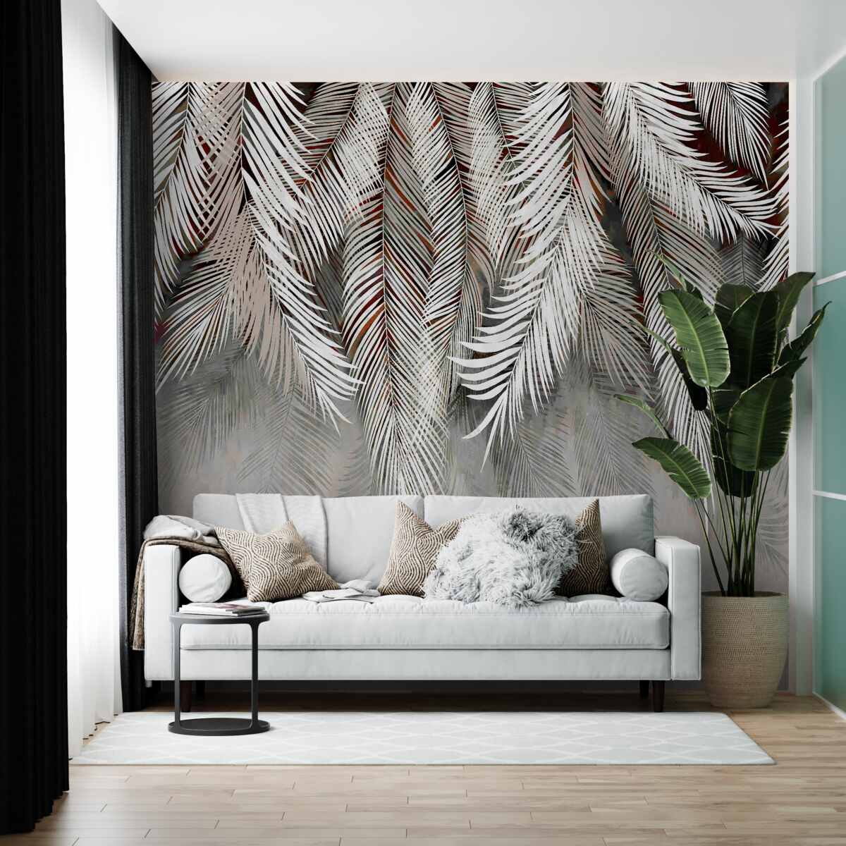 Fototapet frunze de culoare închisă