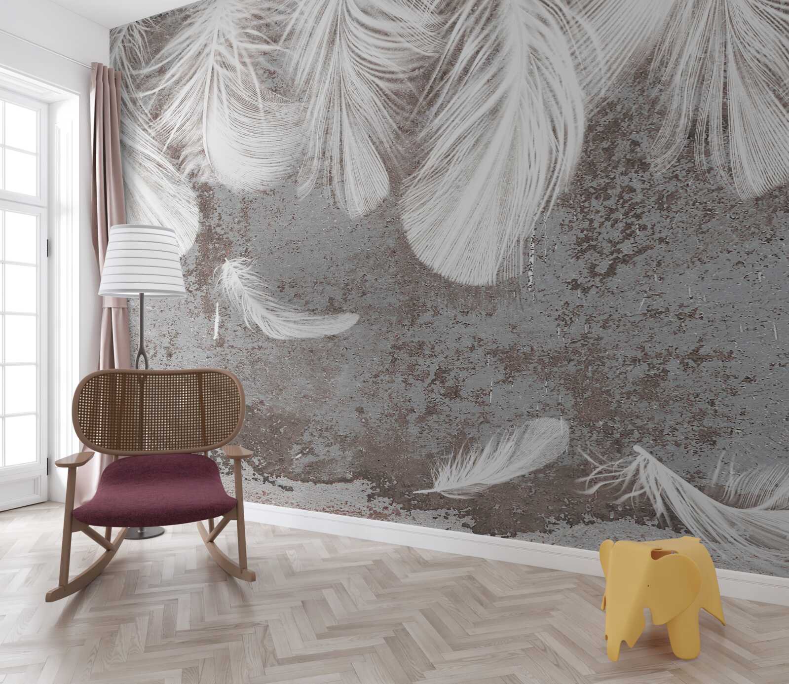 Fototapet pene albe strălucitoare