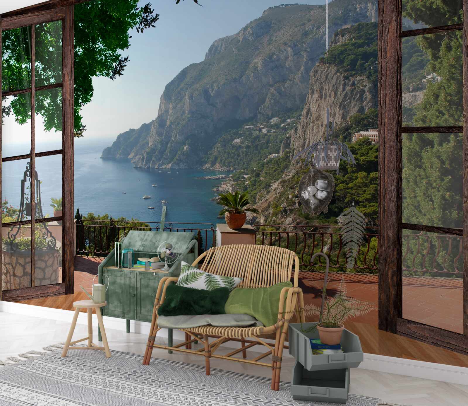 Fototapet vedere la mare și la stâncă