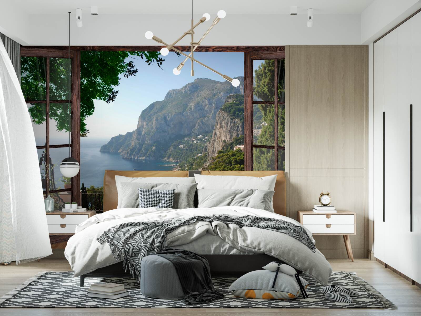 Fototapet vedere la mare și la stâncă