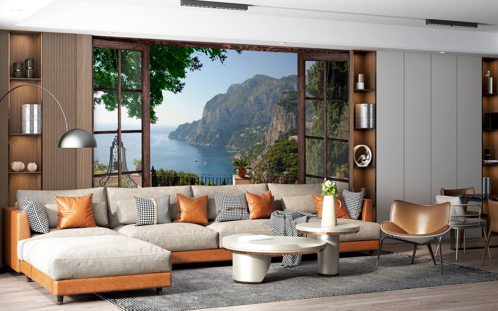 Fototapet vedere la mare și la stâncă