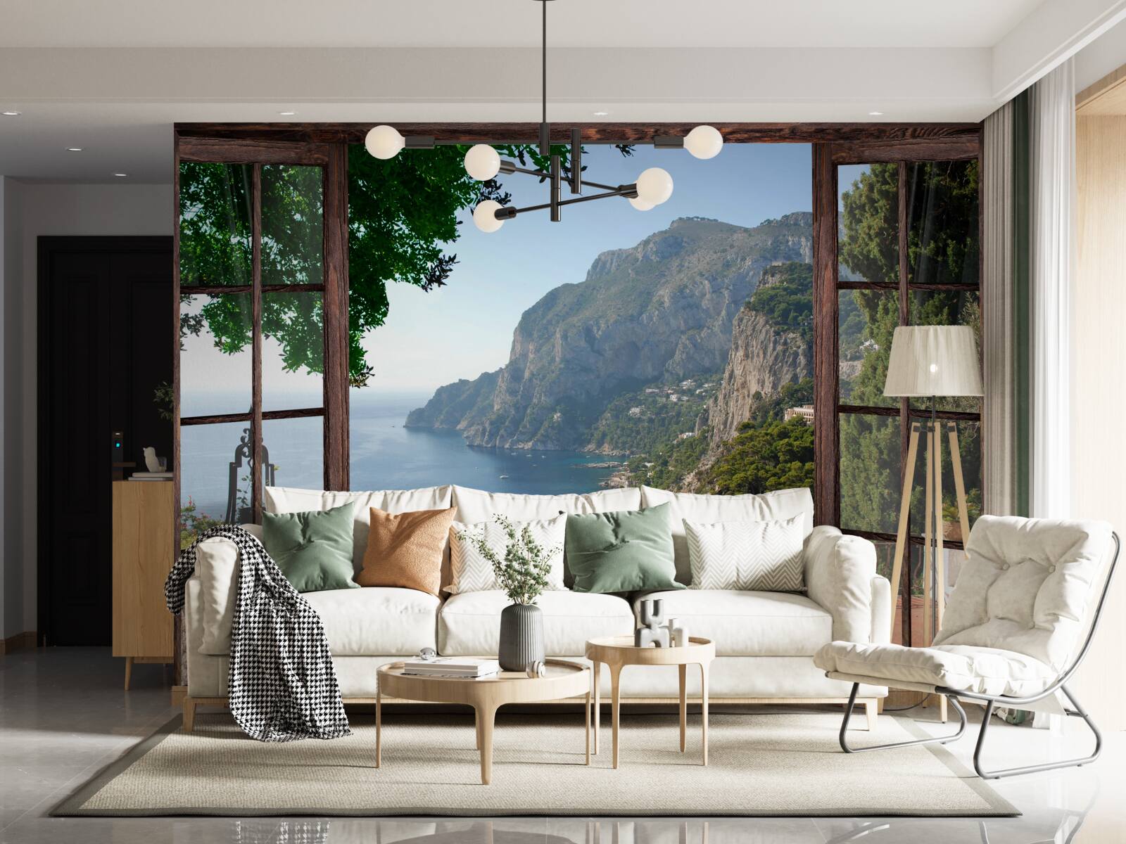 Fototapet vedere la mare și la stâncă