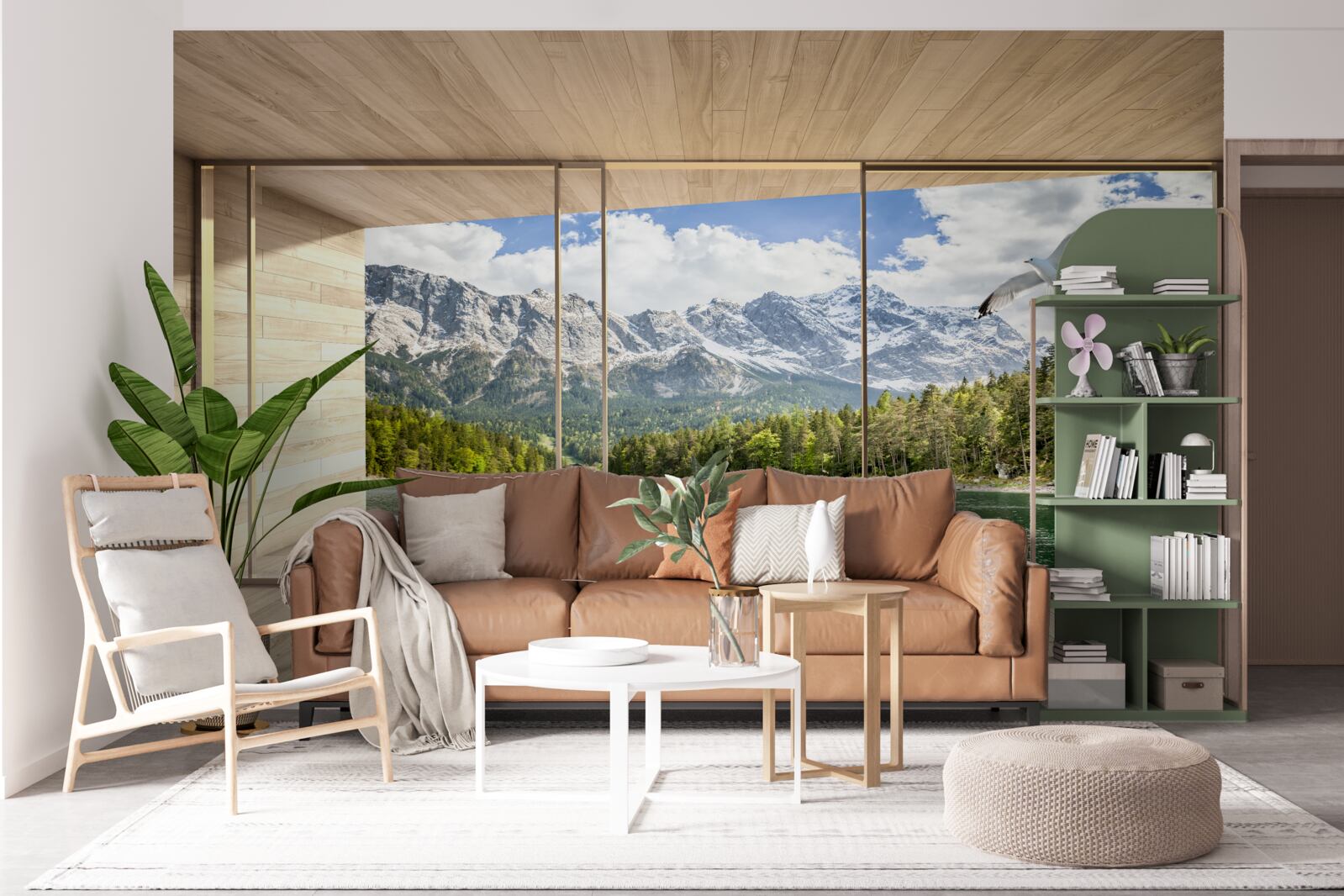 Fototapet panoramă de vârfuri de munte