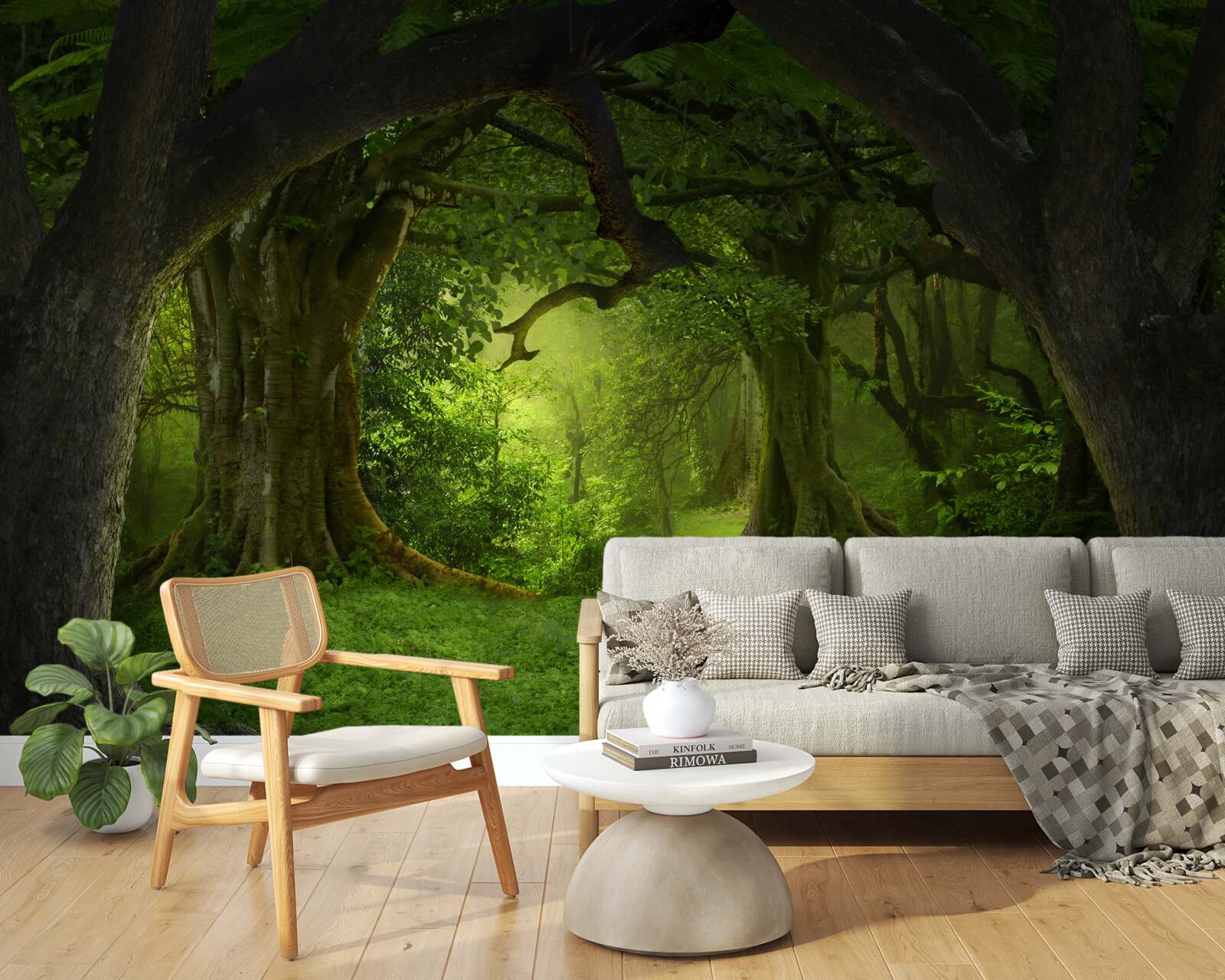 Fototapet o pădure plină de magie