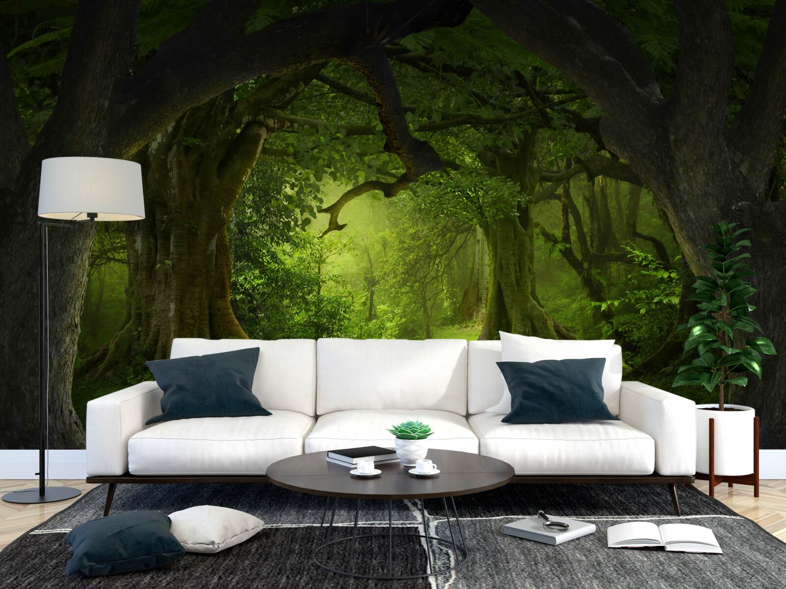 Fototapet o pădure plină de magie