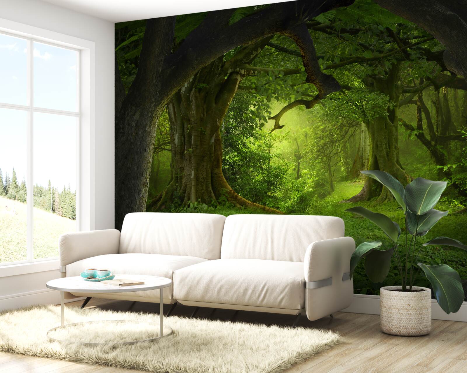 Fototapet o pădure plină de magie