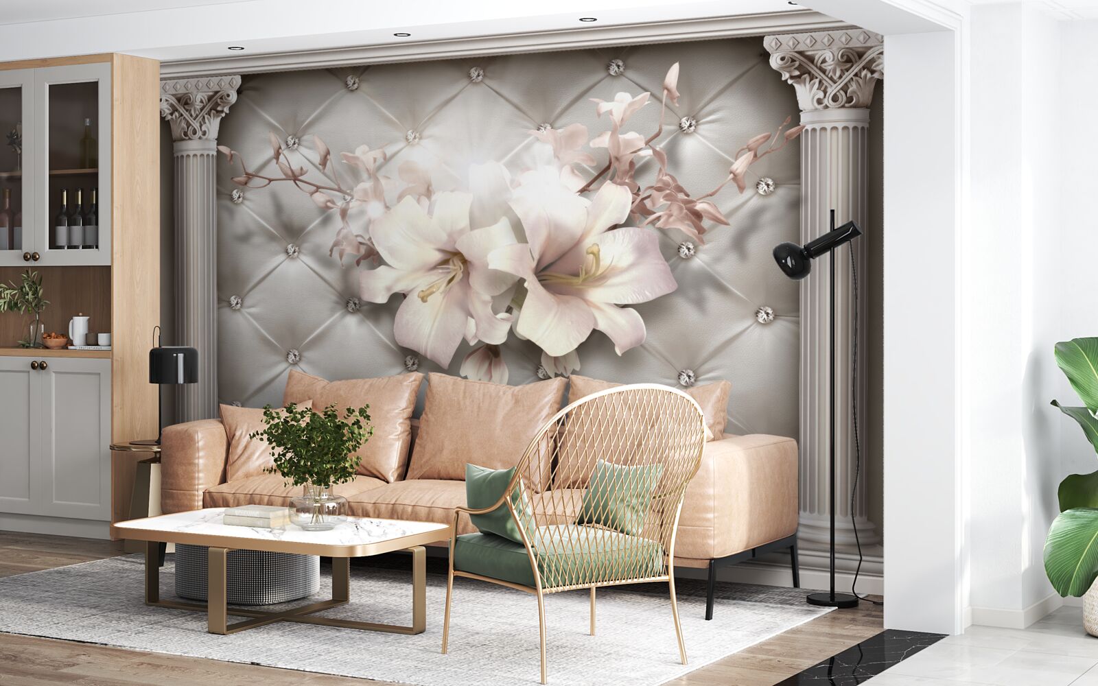 Fototapet Pereții sunt decorați cu lyle