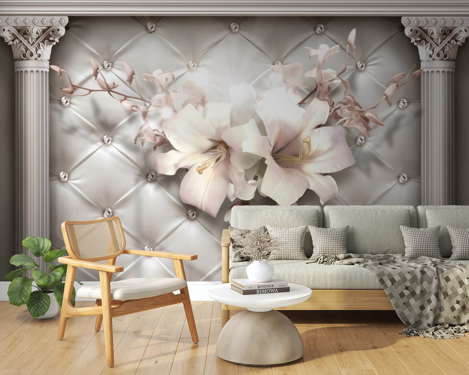 Fototapet Pereții sunt decorați cu lyle