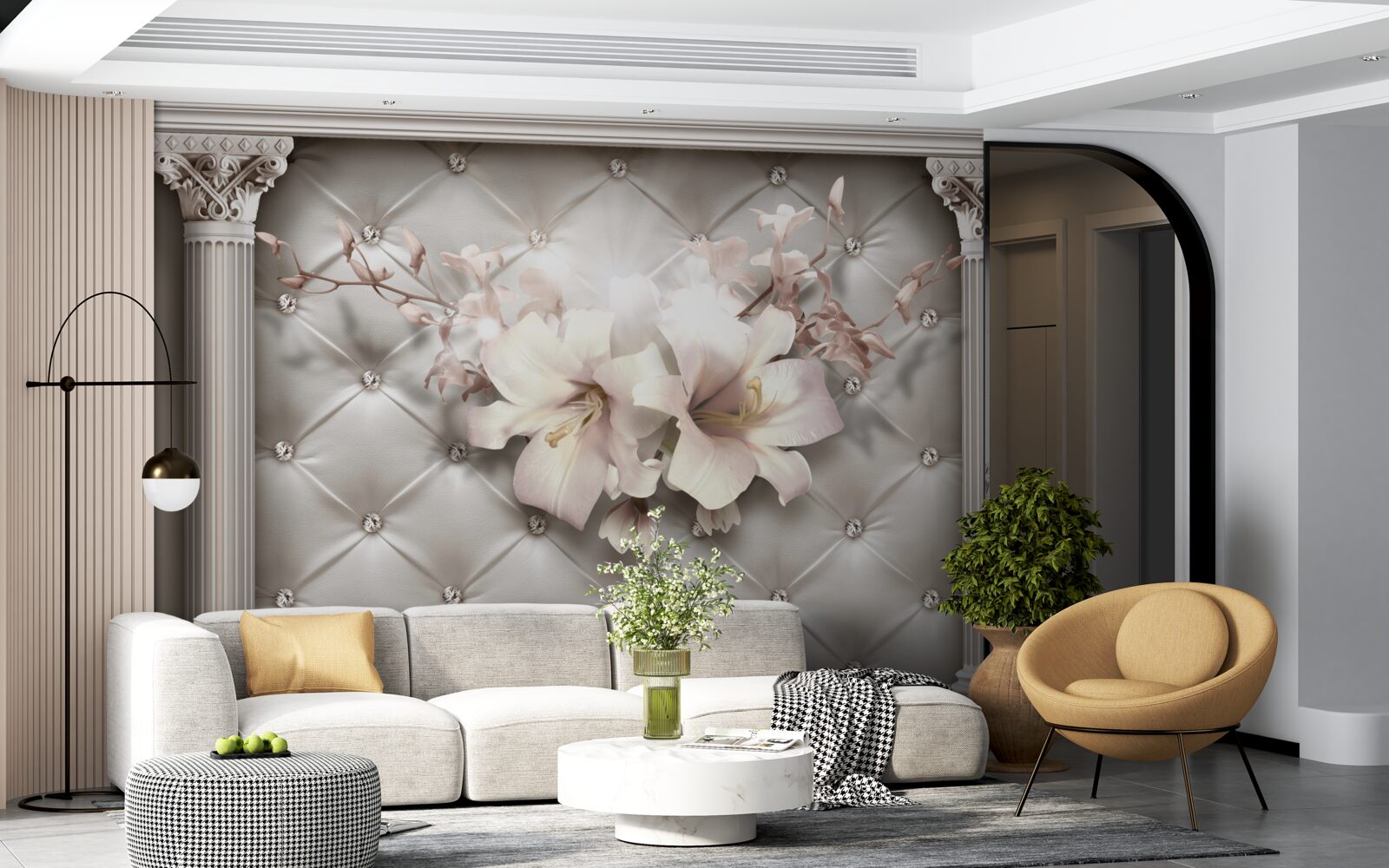 Fototapet Pereții sunt decorați cu lyle