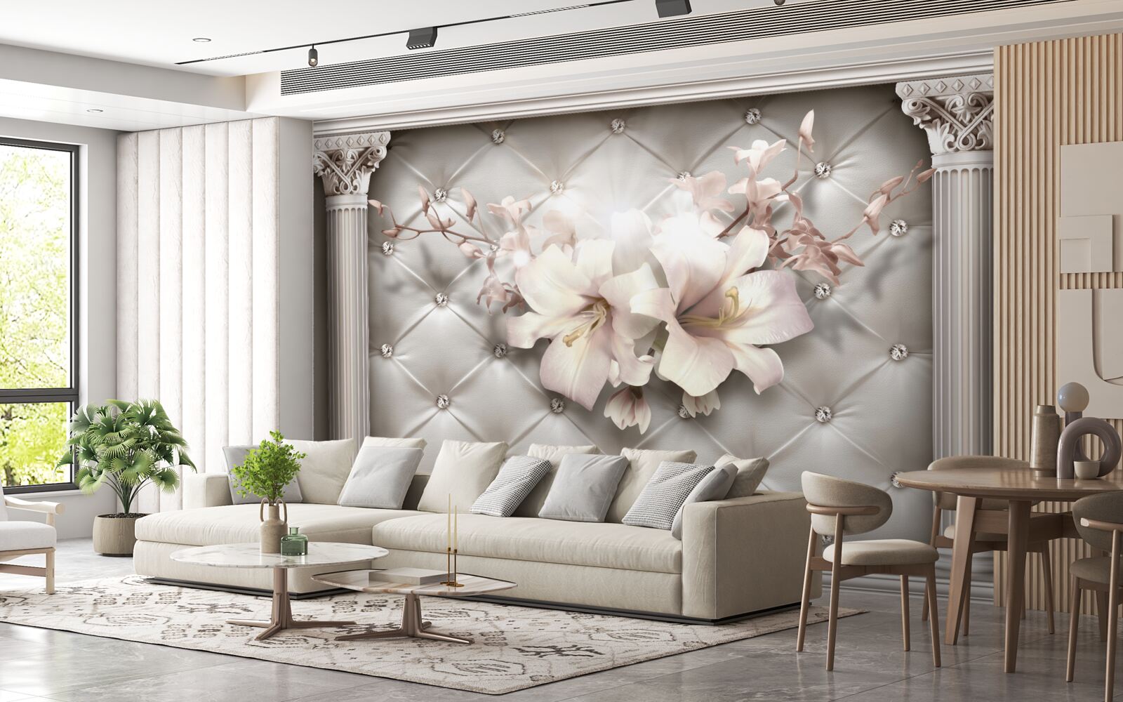 Fototapet Pereții sunt decorați cu lyle