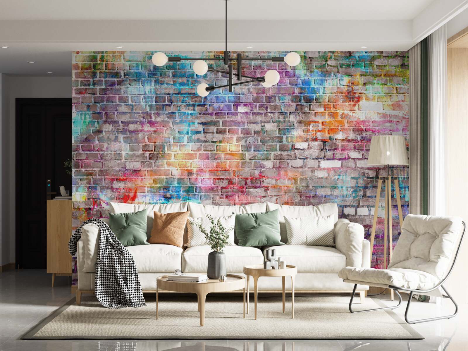 Fototapet imagine vizuală bogată a unui perete în stil grunge, fundal