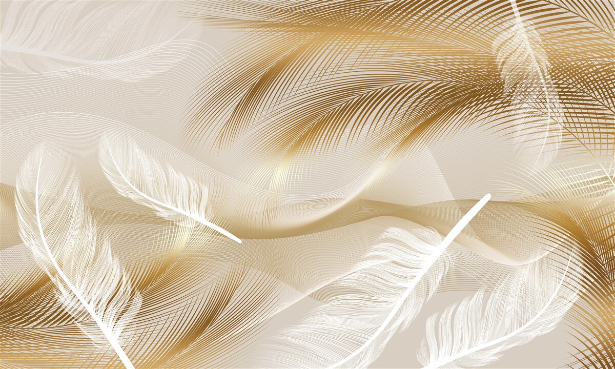 Fototapet penaj aurit