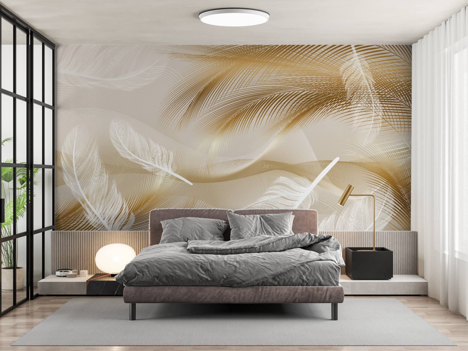 Fototapet penaj aurit