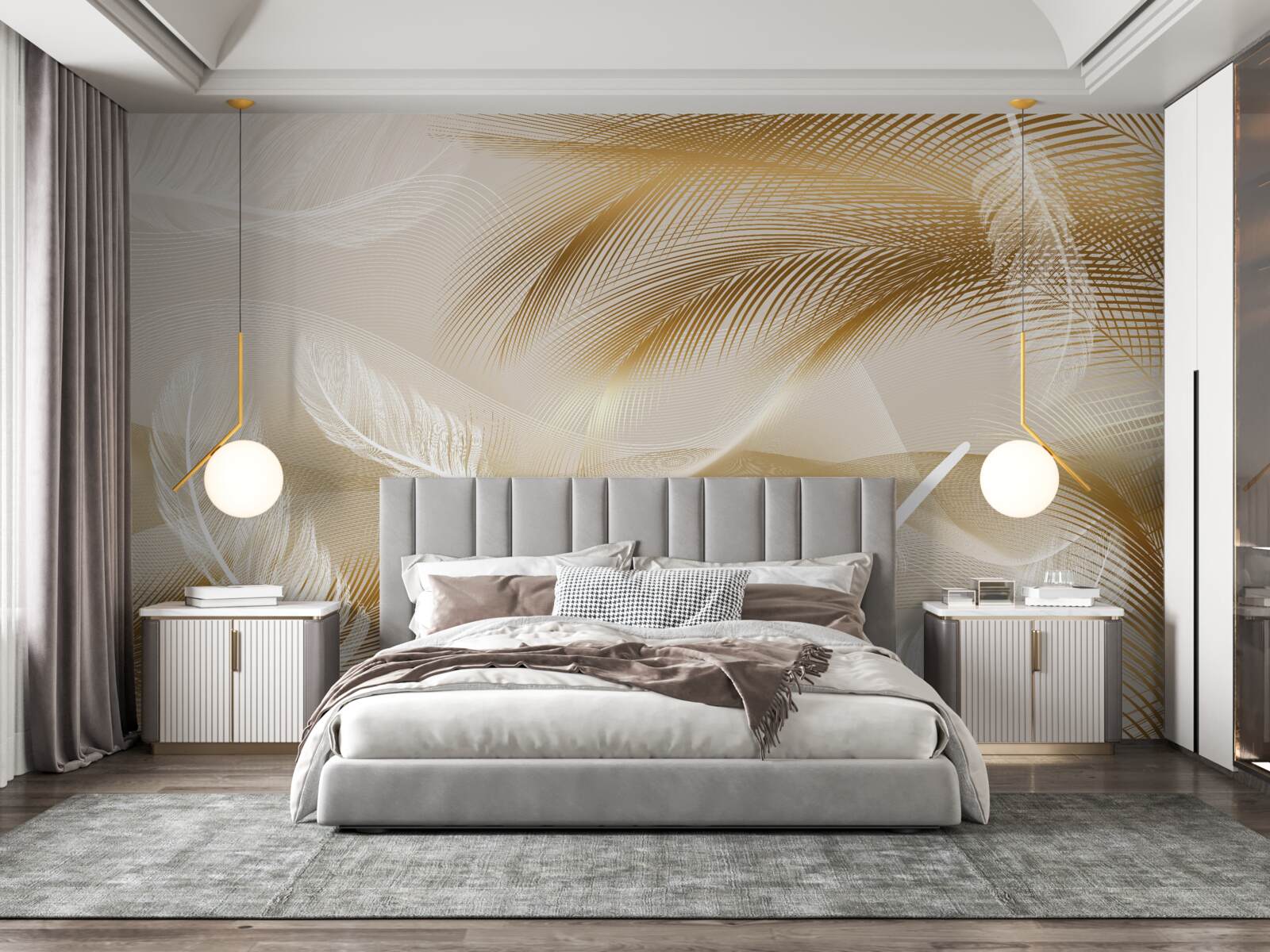 Fototapet penaj aurit