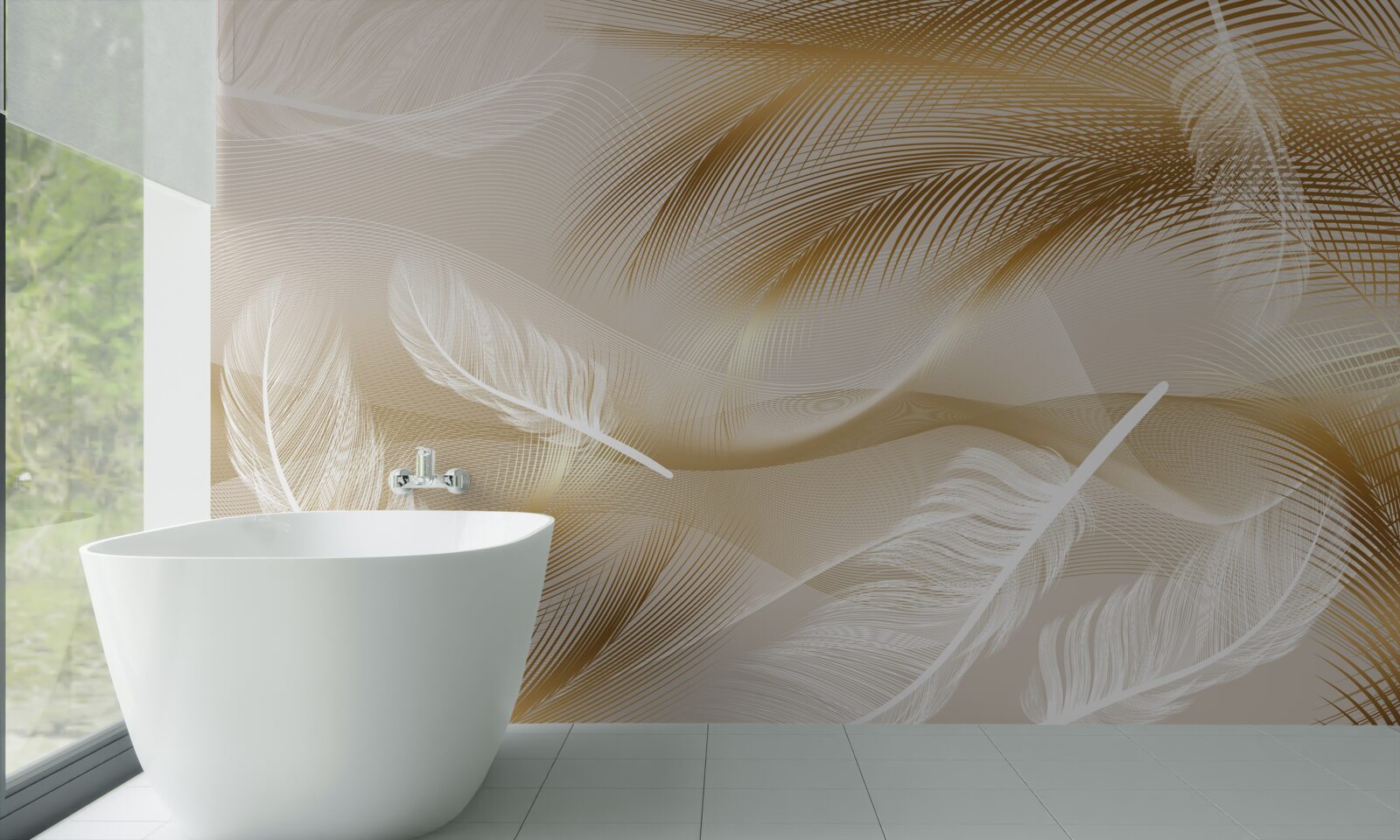 Fototapet penaj aurit