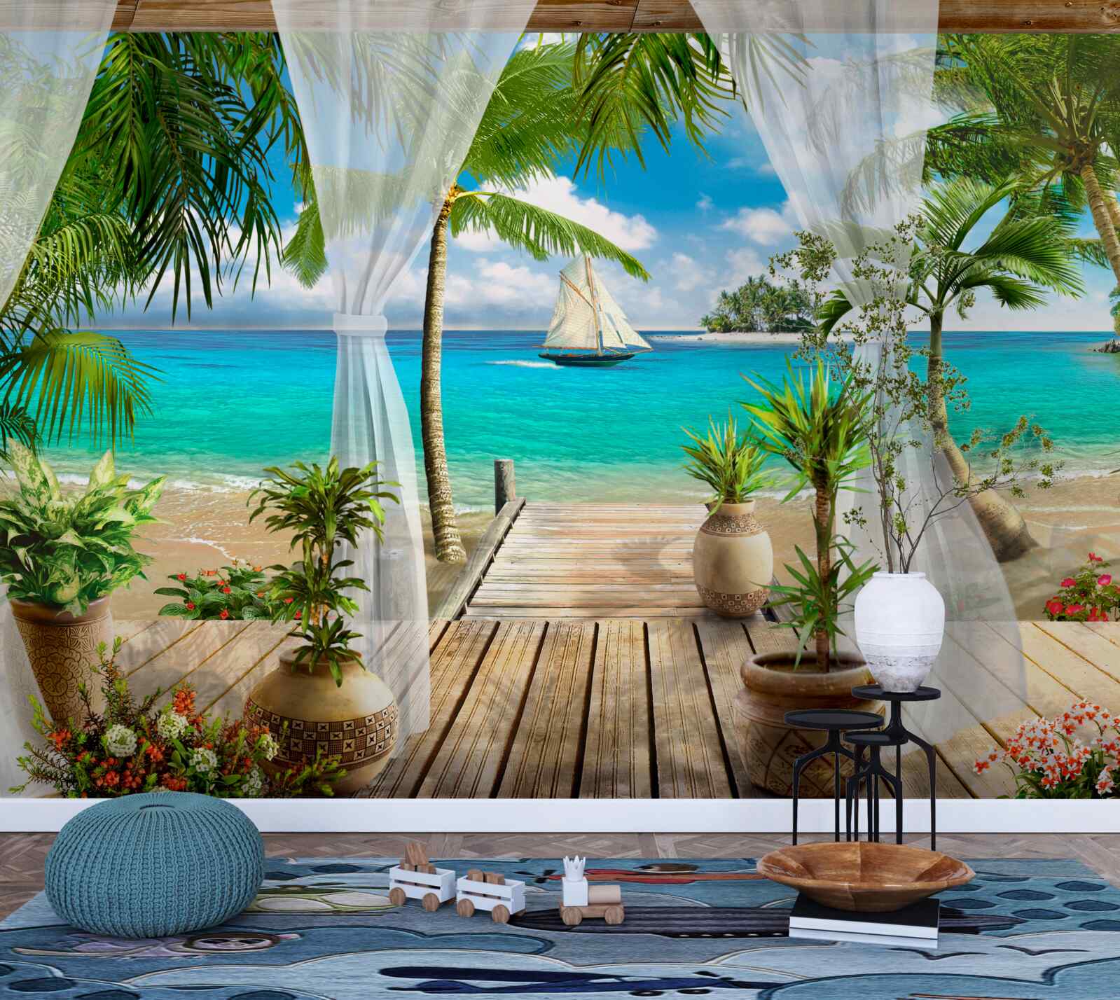 Fototapet verandă aproape de ocean