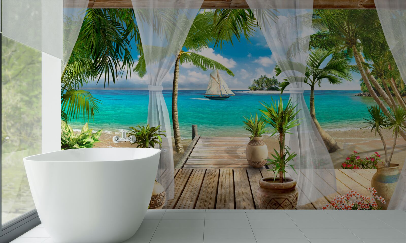 Fototapet verandă aproape de ocean