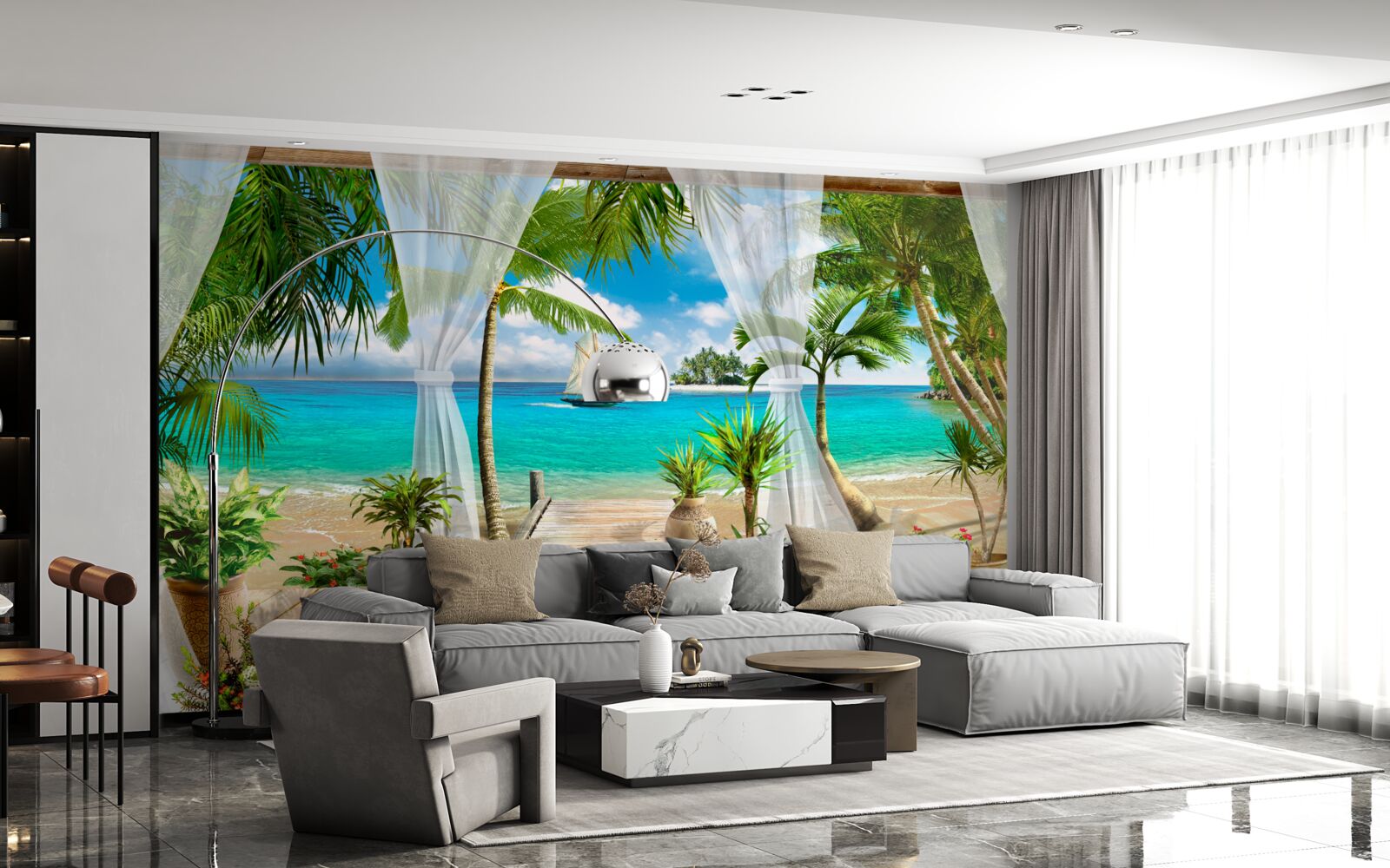 Fototapet verandă aproape de ocean