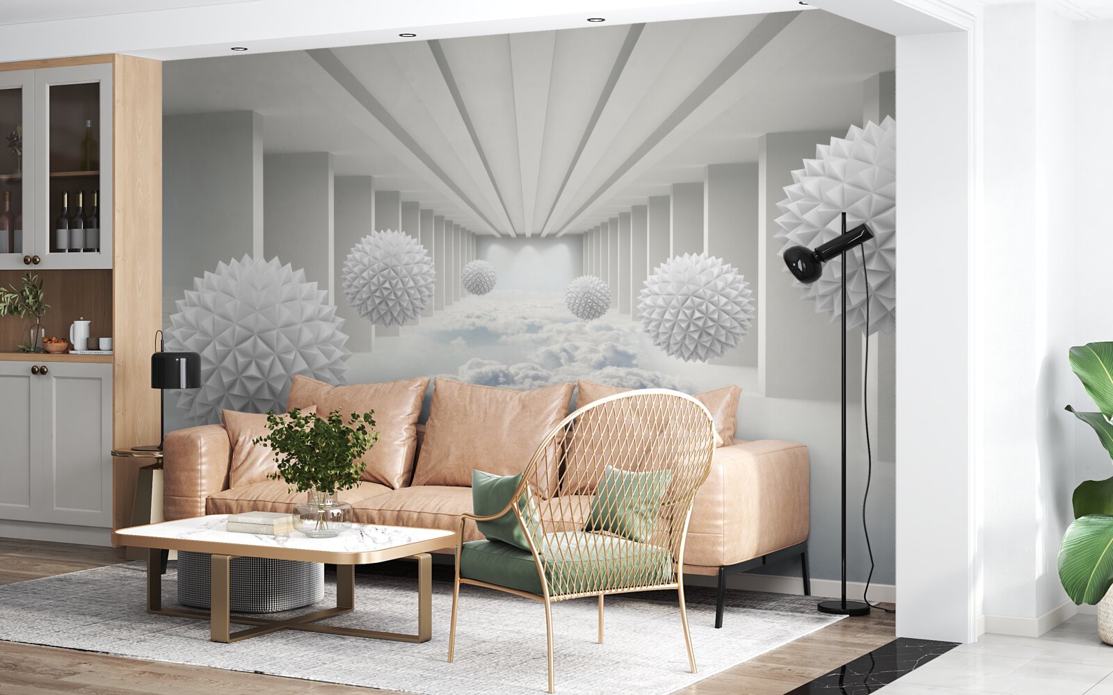 Fototapet bile deasupra norilor