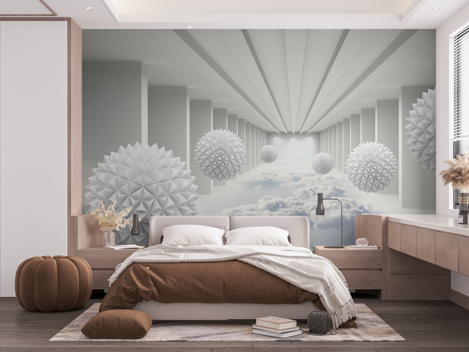 Fototapet bile deasupra norilor