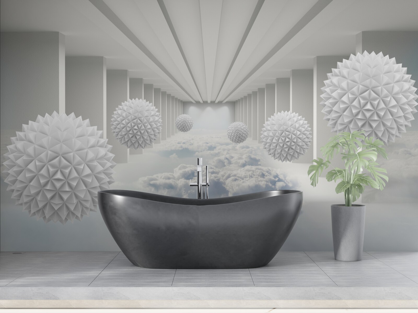 Fototapet bile deasupra norilor