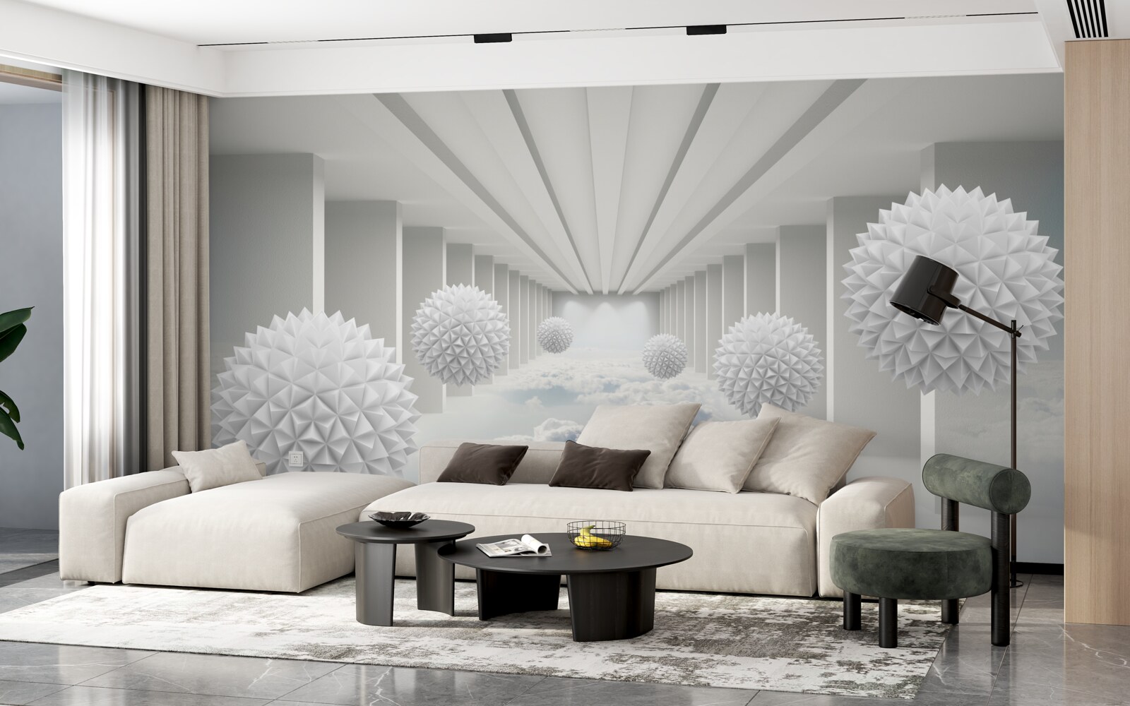 Fototapet bile deasupra norilor