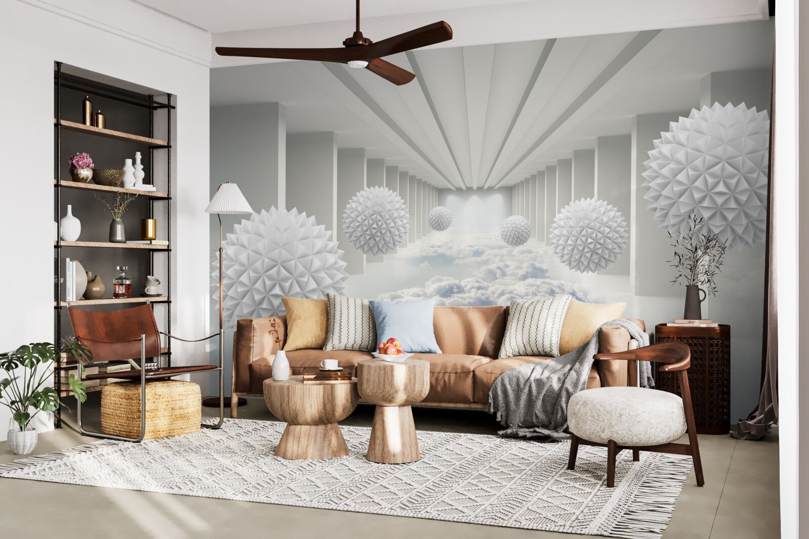 Fototapet bile deasupra norilor