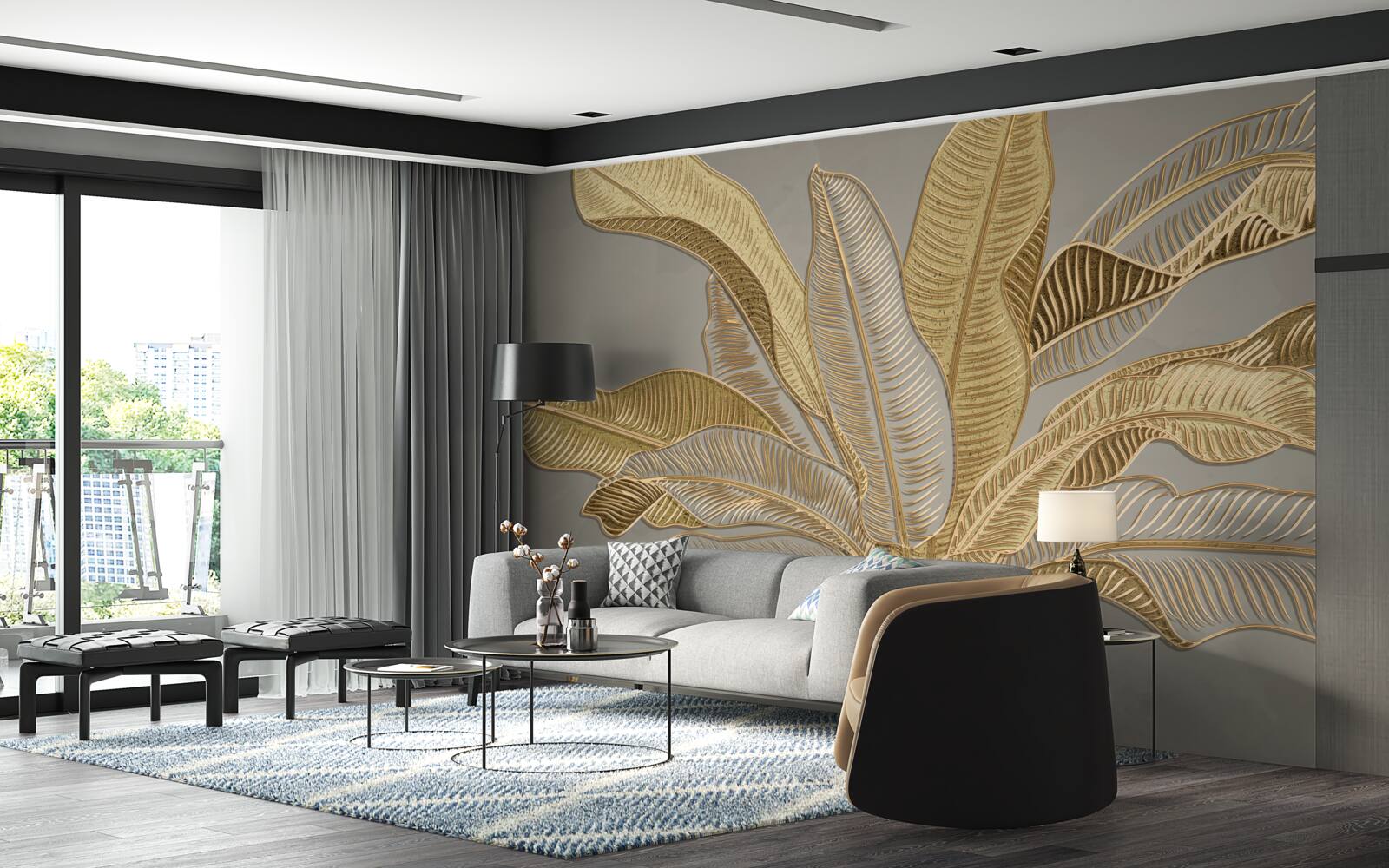 Fototapet palmier de aur