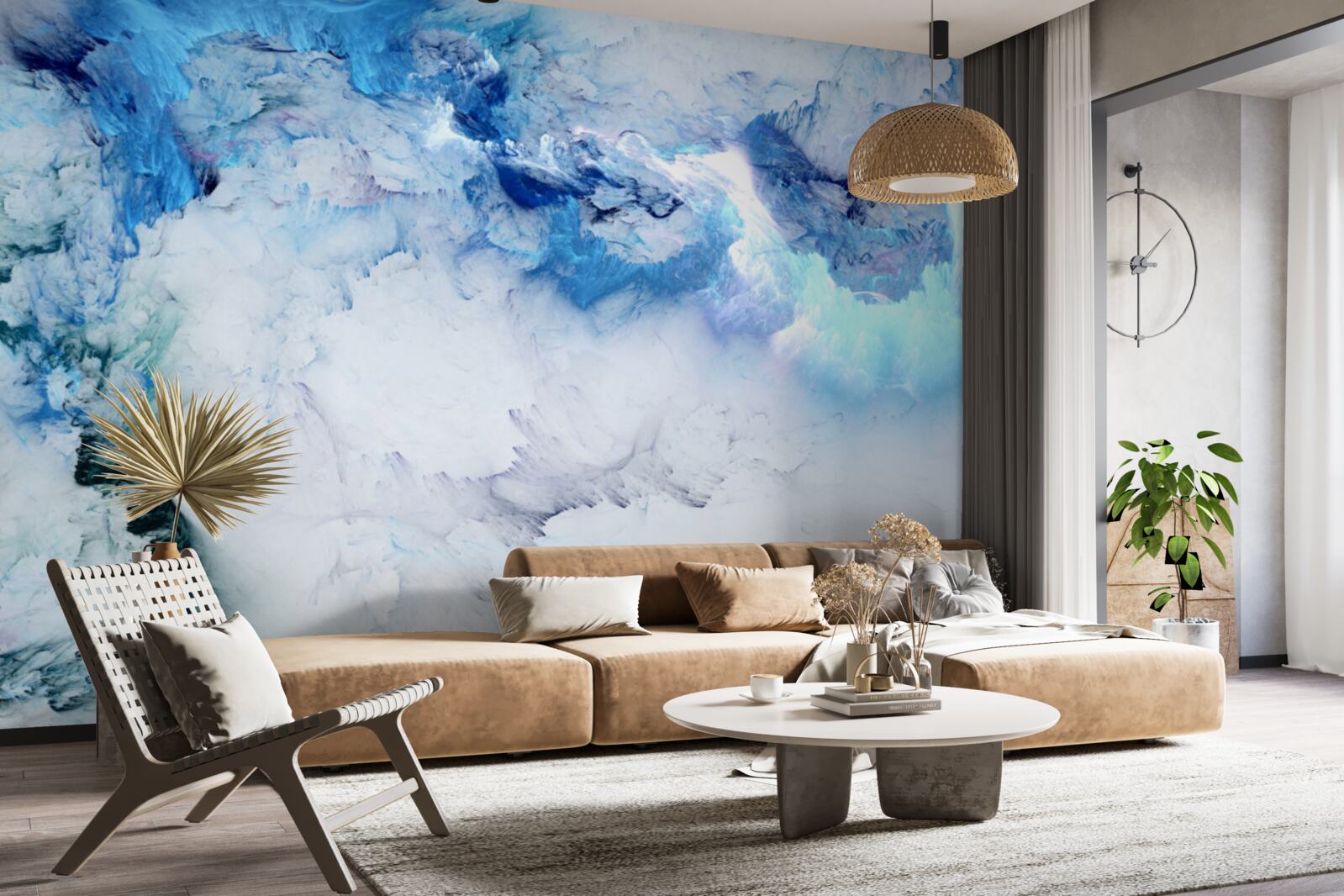 Fototapet lichid albastru