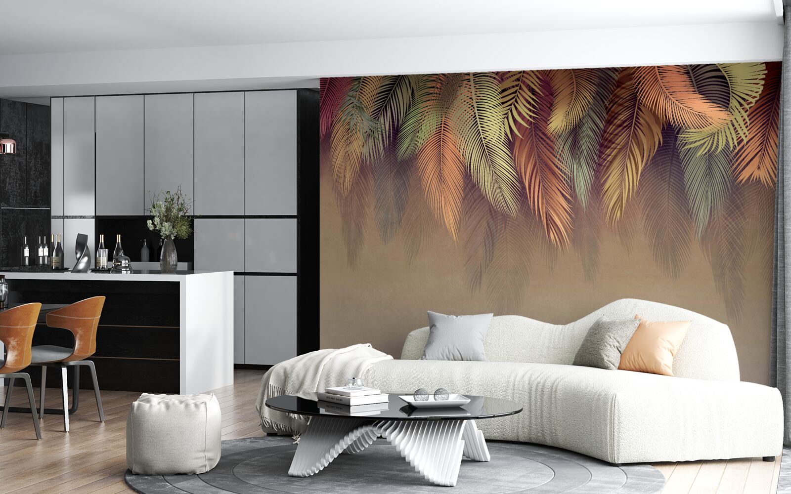 Fototapet tapet legat cu pană roz