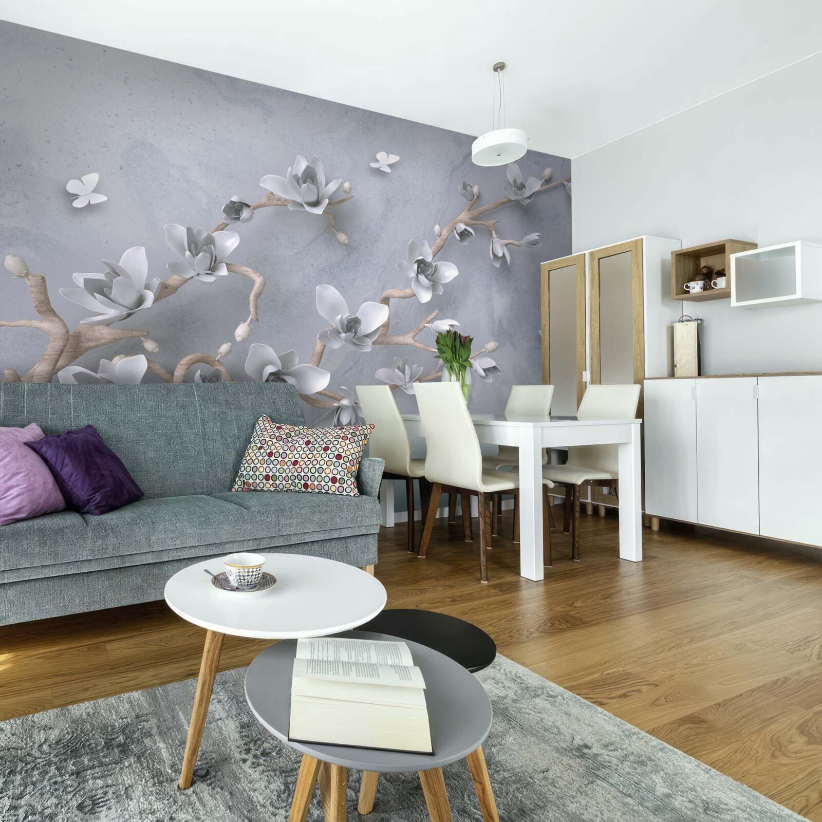 Fototapet ramură decorată cu muguri