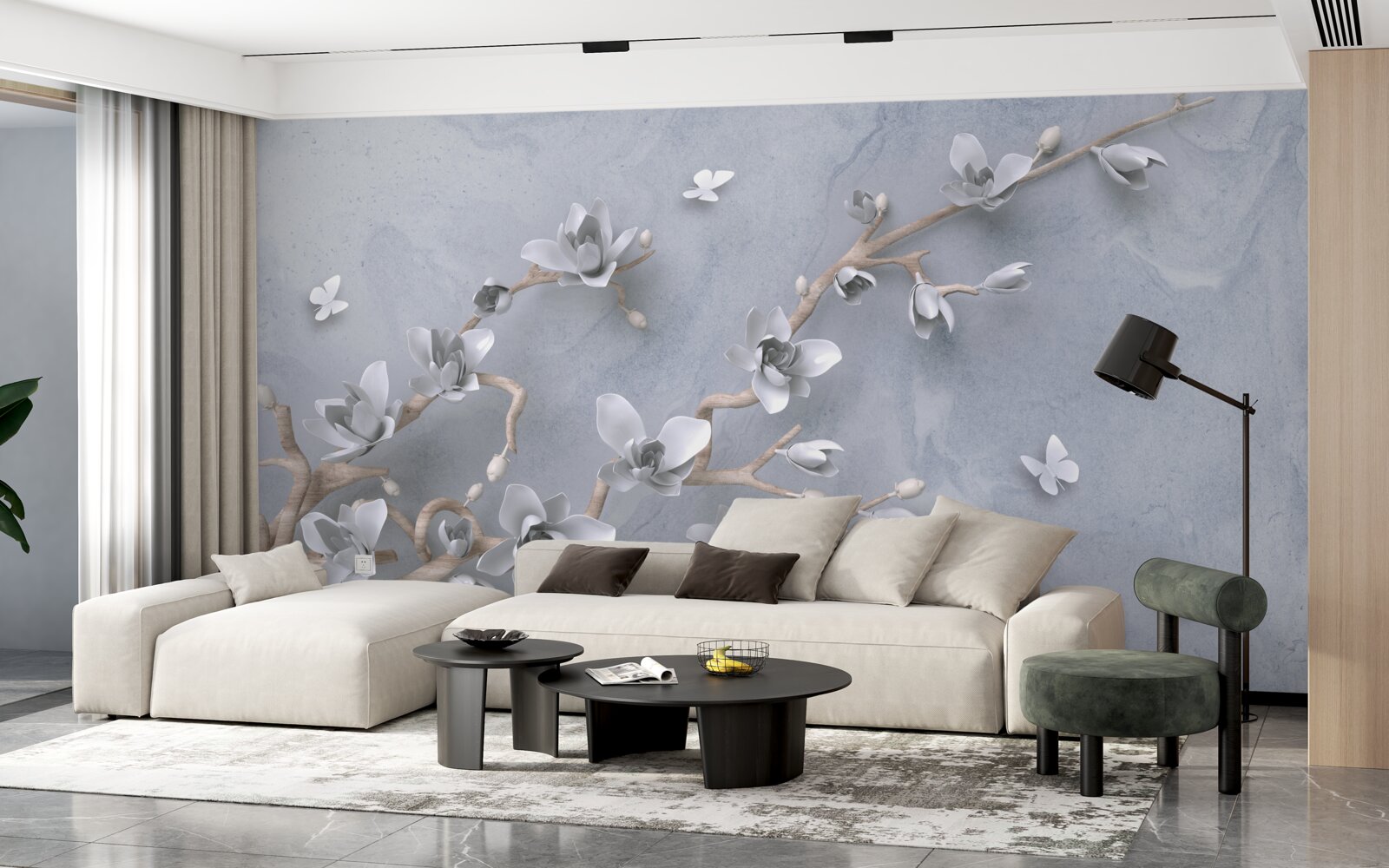 Fototapet ramură decorată cu muguri