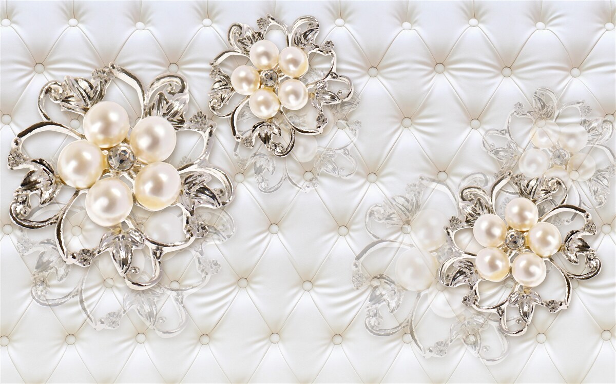 Fototapet tapițerie cu design floral