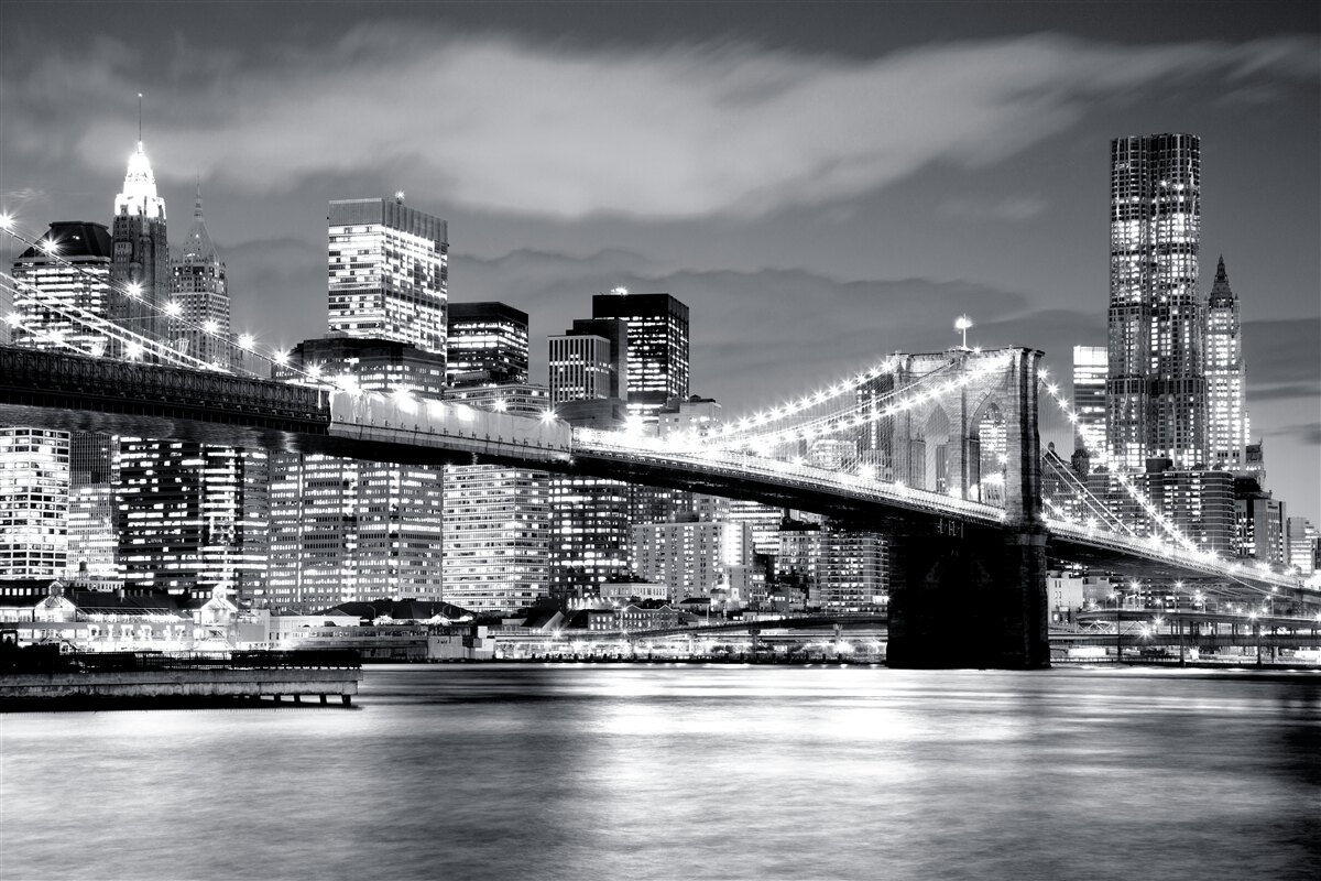 Fototapet new york în alb și negru