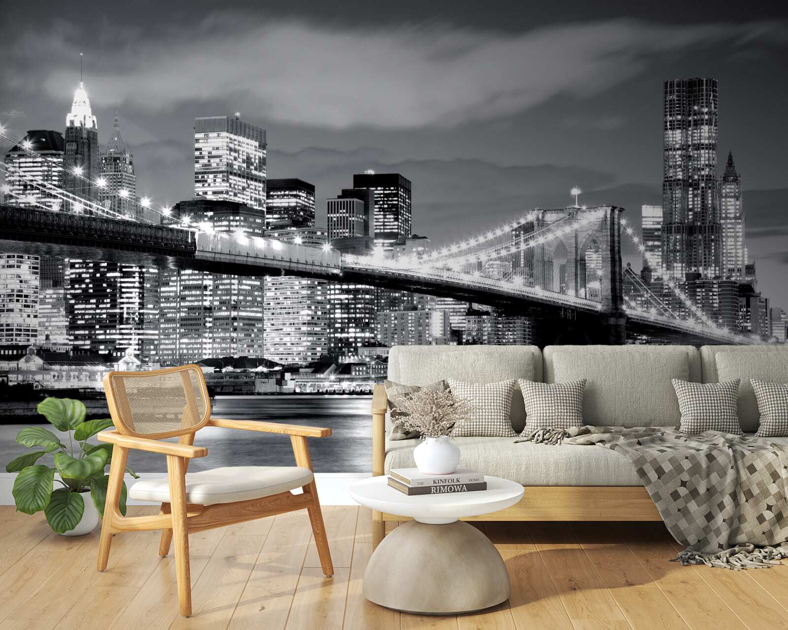 Fototapet new york în alb și negru