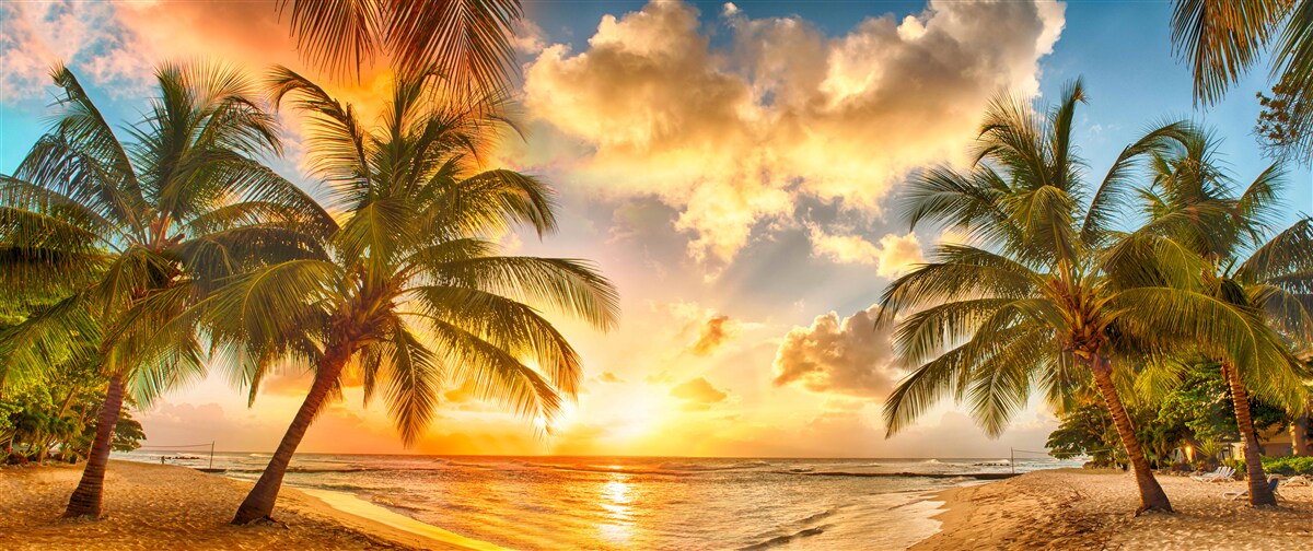 Fototapet soarele apune peste ocean