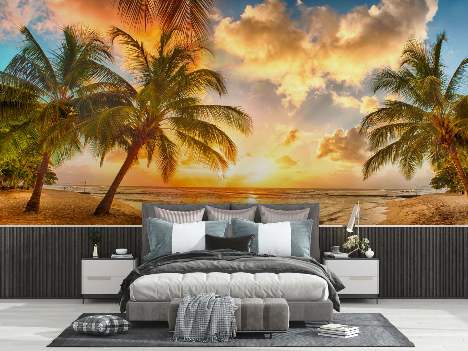 Fototapet soarele apune peste ocean