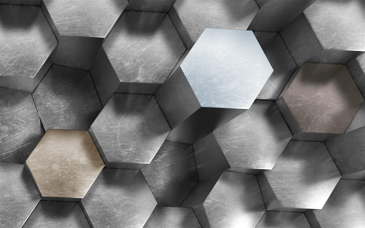 Fototapet hexagoane cu un volum imens