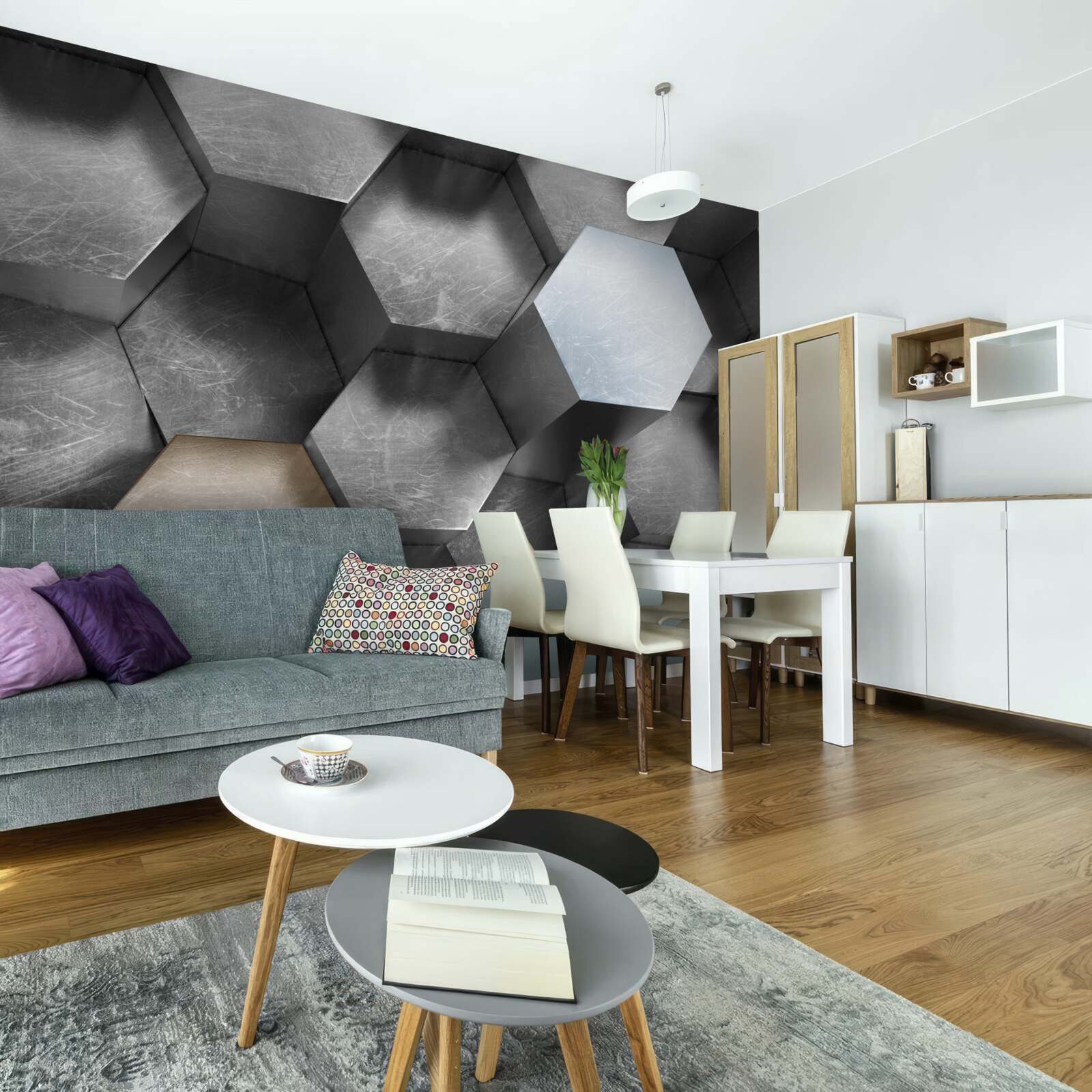 Fototapet hexagoane cu un volum imens