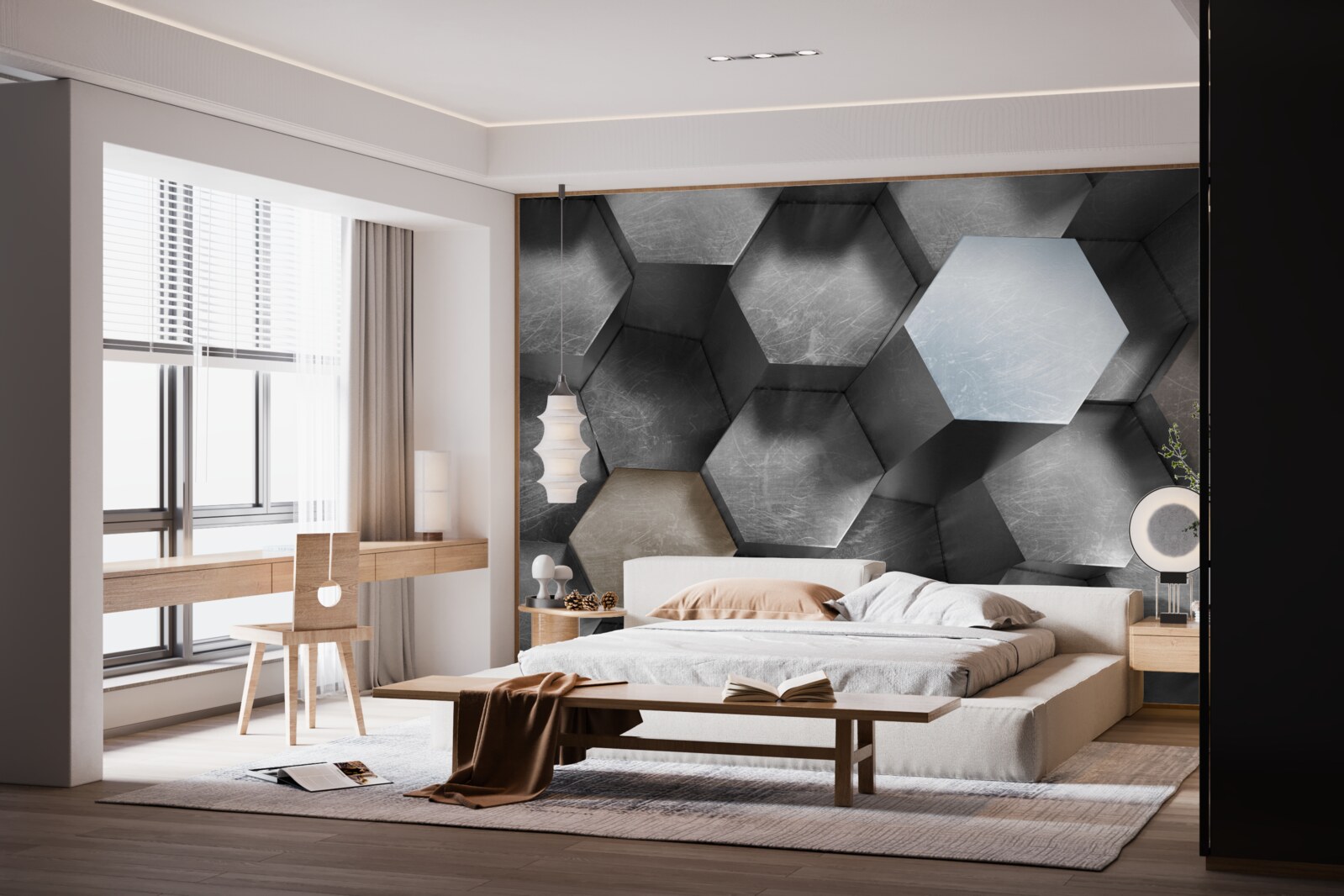 Fototapet hexagoane cu un volum imens