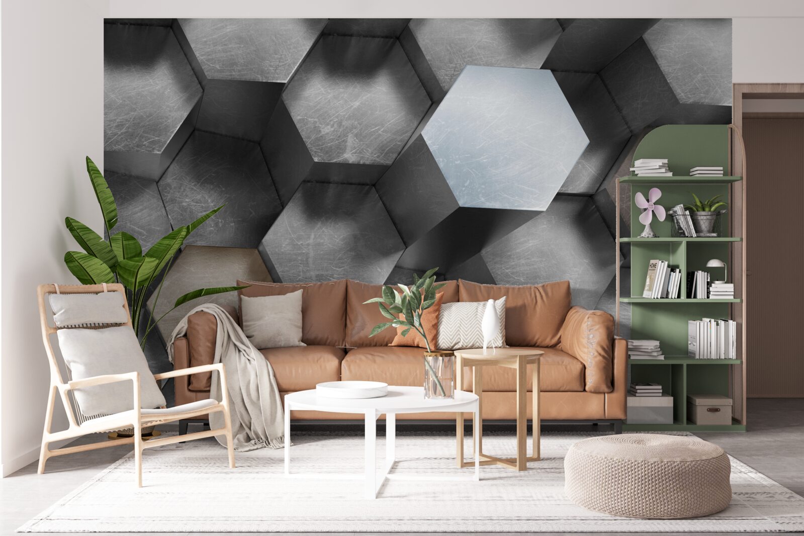 Fototapet hexagoane cu un volum imens