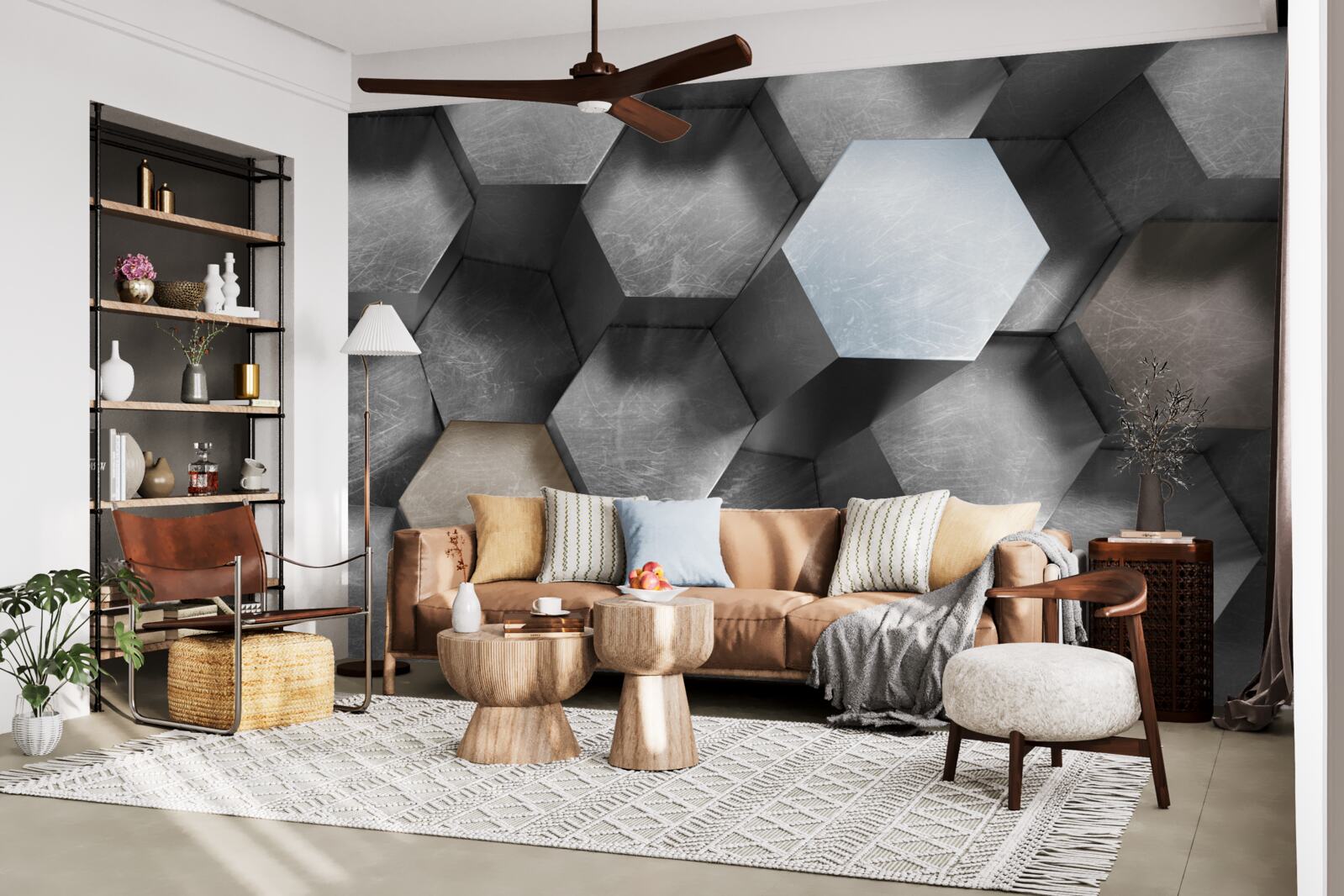 Fototapet hexagoane cu un volum imens