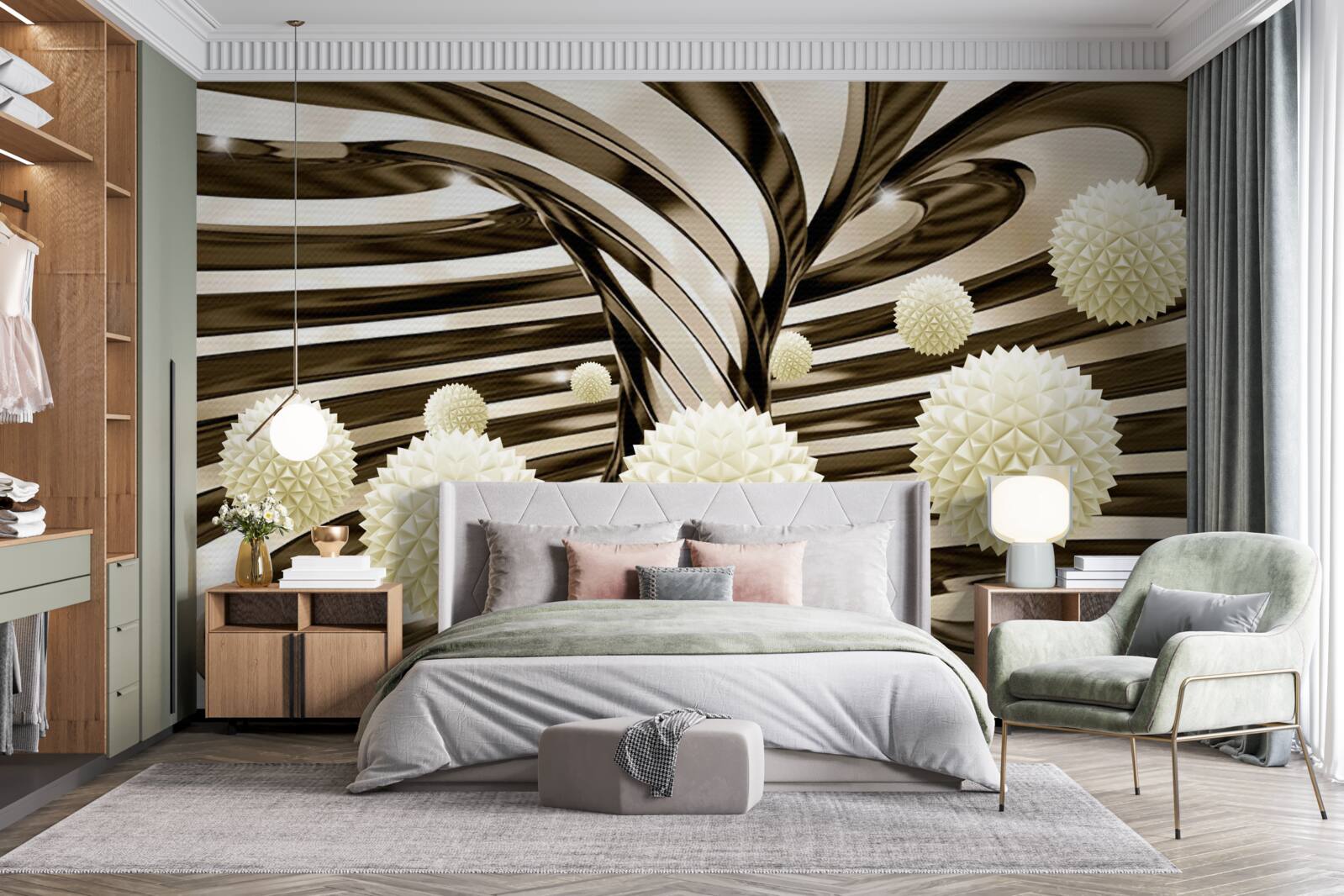 Fototapet sfere în univers