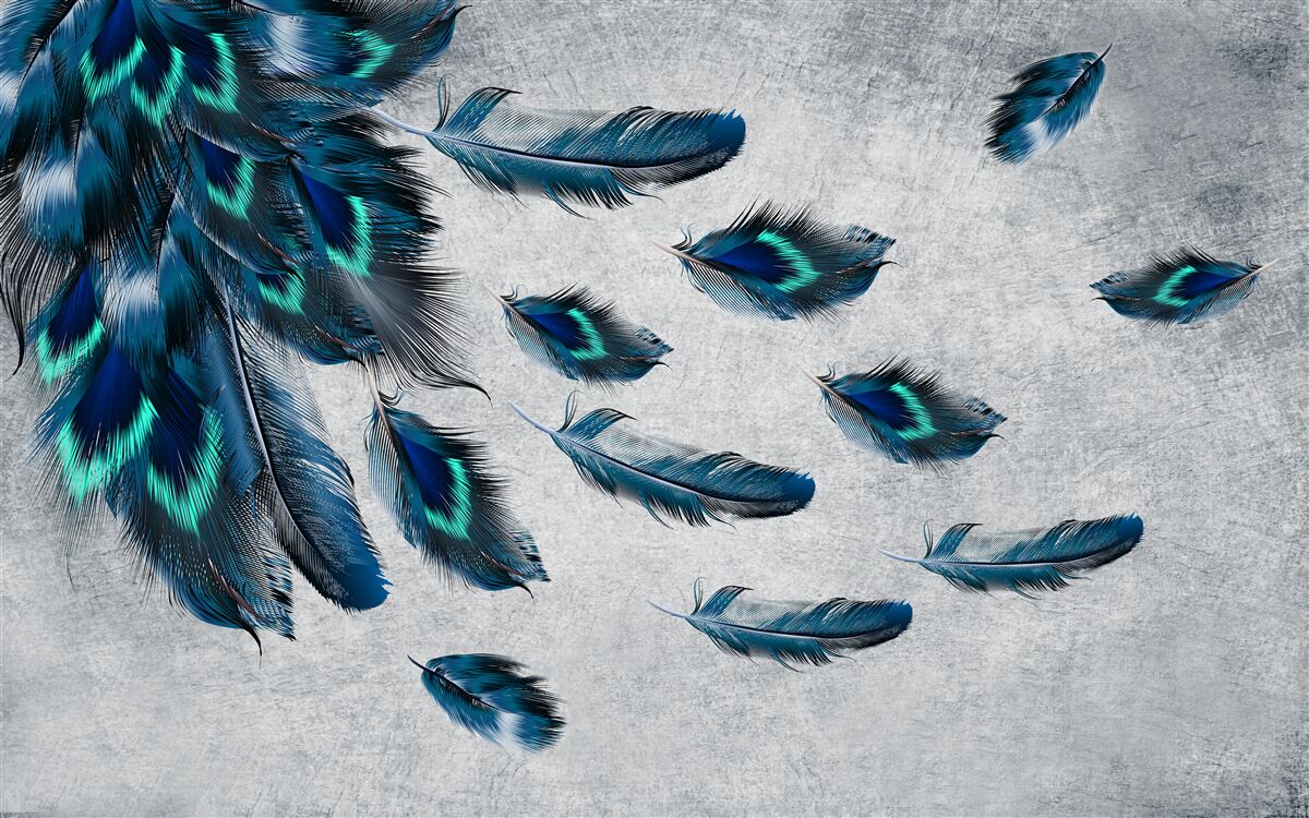 Fototapet pene verzi