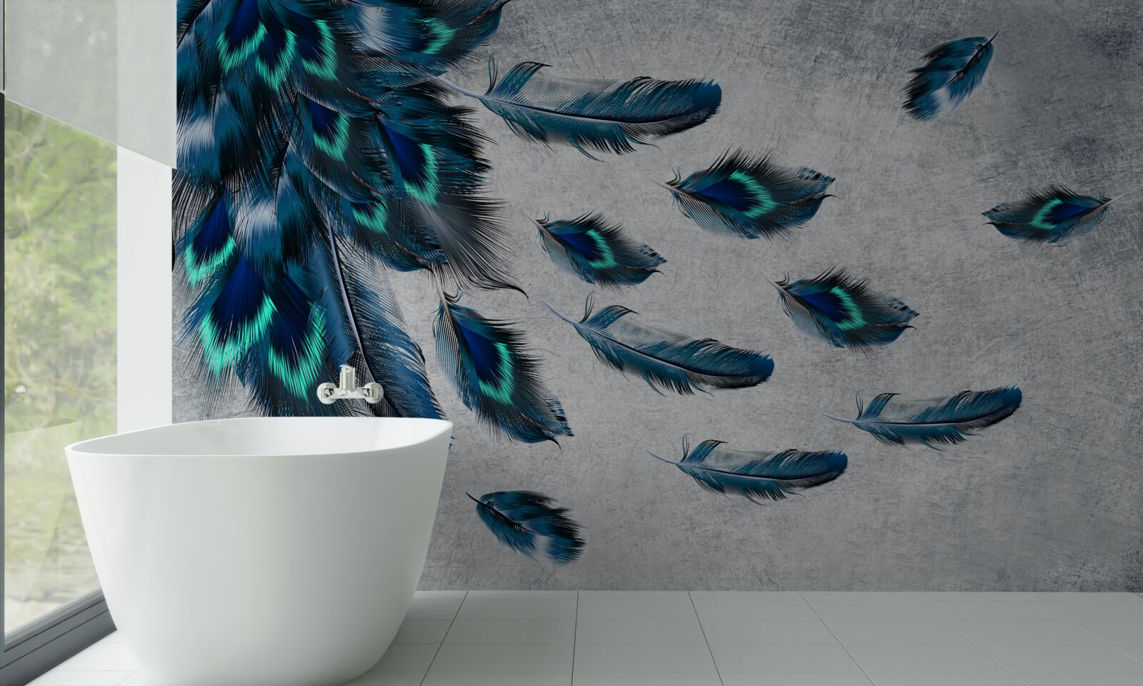 Fototapet pene verzi