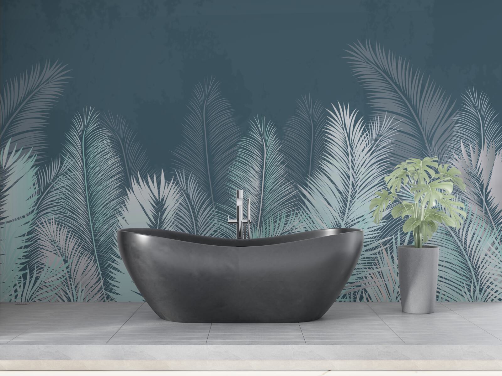 Fototapet frunze de palmier extinse