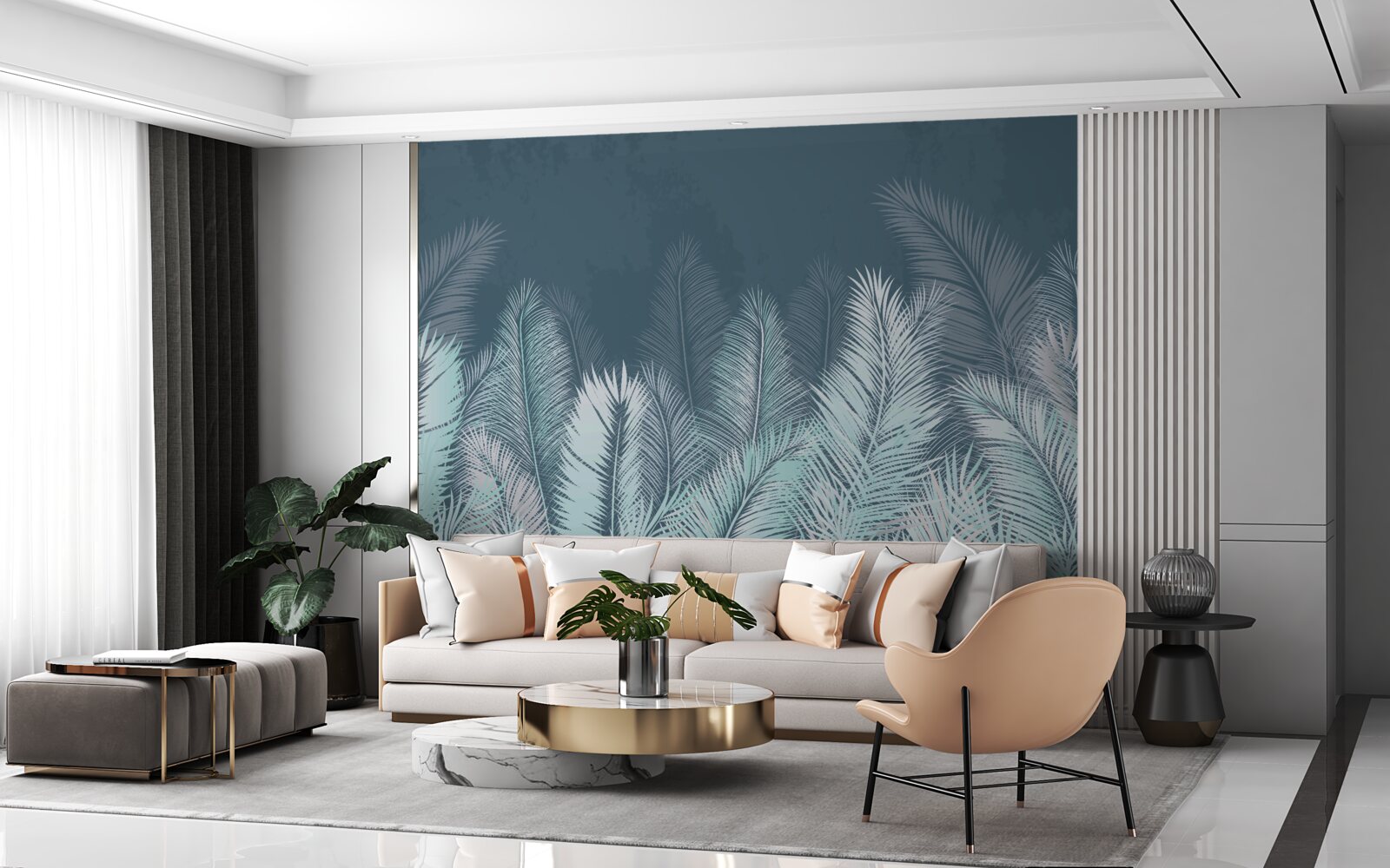 Fototapet frunze de palmier extinse