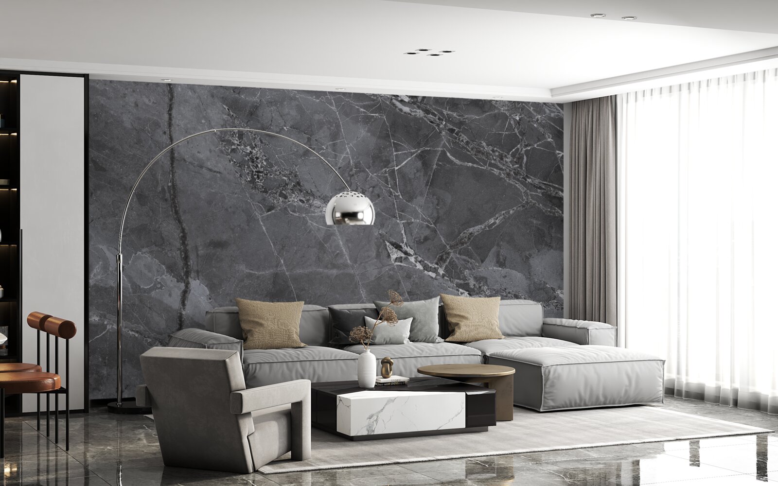 Fototapet marmură întunecată